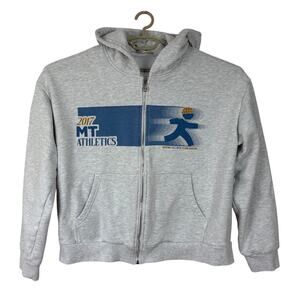 Maybe Tomorrow Full Zip Hoodie Light Heather Gray 2XL athletic athleisure Cotton
